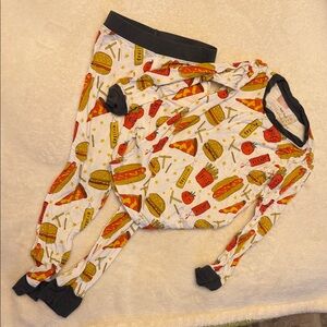 Little Sleepies Snack Time Pajama Set - White and Red